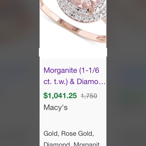 Morganite Diamond Ring - Picture 4 of 5